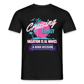 Kreuzfahrt Kreuzfahrtschiff Boot Urlaub Reise - Männer T-Shirt - Schwarz - Vorne - AI Model Male 178 light (178cm)