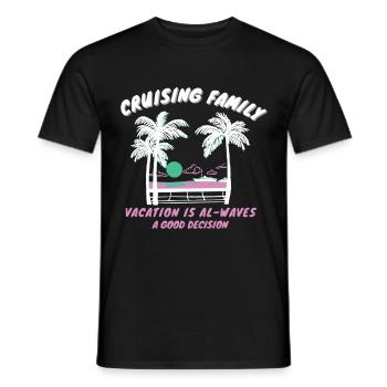 Famille de navires de croisière de croisière de vacances - T-shirt homme - noir - Devant - AI Model Male 178 light (178cm)