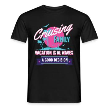 Kreuzfahrt Kreuzfahrtschiff Urlaub Reise Boot - Männer T-Shirt - Schwarz - Vorne - AI Model Male 178 light (178cm)