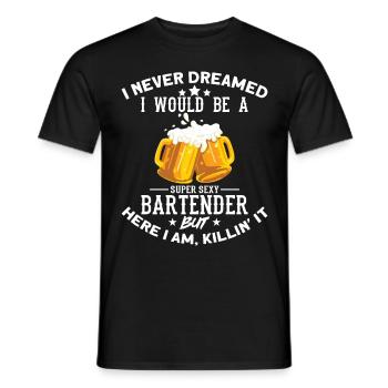 Barman - Barman - T-shirt homme - noir - Devant - AI Model Male 178 light (178cm)