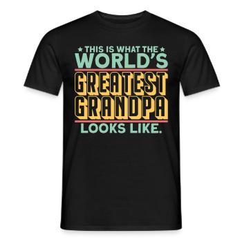 Grand-père - Grand-père - Le meilleur cadeau de grand-père au monde - T-shirt homme - noir - Devant - AI Model Male 178 light (178cm)