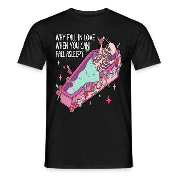 Warum sich verlieben, wenn man gegen den Valentinstag ist - Männer T-Shirt - Schwarz - Vorne - AI Model Male 178 light (178cm)