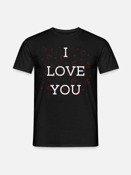 I love you - Men's T-Shirt - black