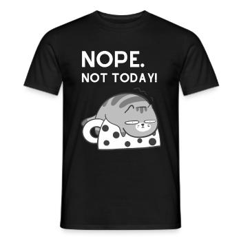 Non, pas aujourd’hui - T-shirt homme - noir - Devant - AI Model Male 178 light (178cm)