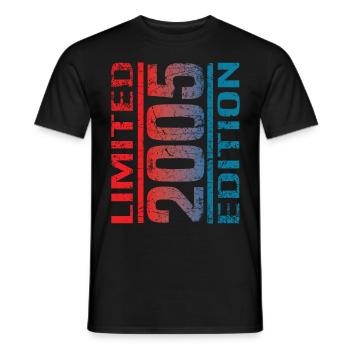 Year 2005 - Limited Edition - Men's T-Shirt - black - Front - AI Model Male 178 light (178cm)