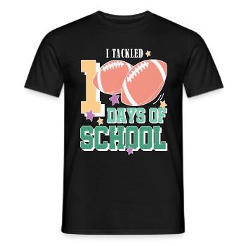 I Tackled 100 Days Of School 100 Days Of School - Men's T-Shirt - black - Front - AI Model Male 178 light (178cm)