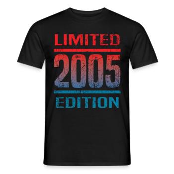 Jahrgang 2005 - Limited Edition Geburtstag - Männer T-Shirt - Schwarz - Vorne - AI Model Male 178 light (178cm)