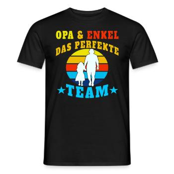 Enkel Opa Enkelkind Vintage papa - Männer T-Shirt - Schwarz - Vorne - AI Model Male 178 light (178cm)