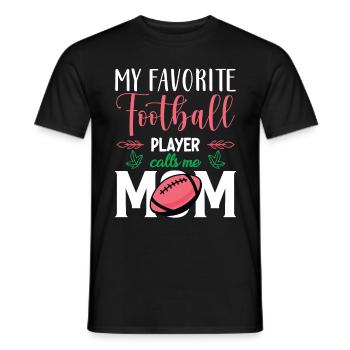 Footballer Mutter Mom favorite Football Player - Männer T-Shirt - Schwarz - Vorne - AI Model Male 178 light (178cm)