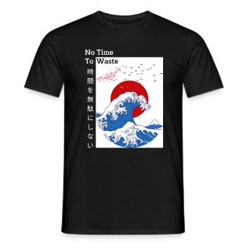 Anime , Japan Design und Schrift - Männer T-Shirt - Schwarz - Vorne - AI Model Male 178 light (178cm)
