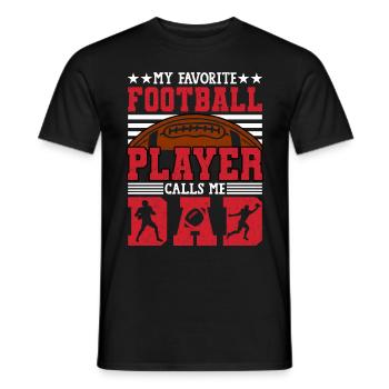 Footballer Father Dad Favorite Football Player - Men's T-Shirt - black - Front - AI Model Male 178 light (178cm)