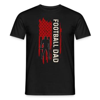 Footballeur Père Papa Joueur de football Cadeau - T-shirt homme - noir - Devant - AI Model Male 178 light (178cm)