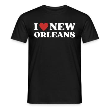 Mardi Gras Costume - I love New Orleans 2023 - Men's T-Shirt - black - Front - AI Model Male 178 light (178cm)