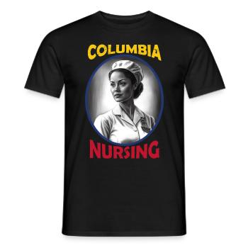 Infirmière de Columbia Infirmière future - T-shirt homme - noir - Devant - AI Model Male 178 light (178cm)