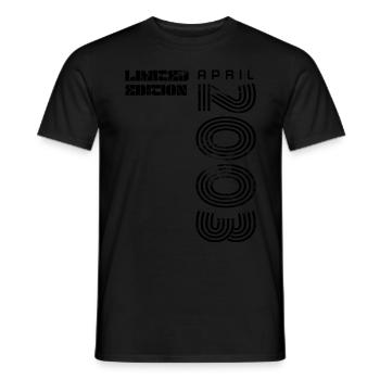 2003 - Men's T-Shirt - black - Front - AI Model Male 178 light (178cm)