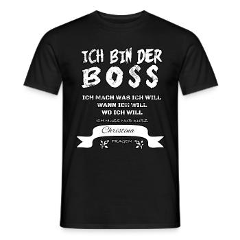 Witziger Spruch Christina - Männer T-Shirt - Schwarz - Vorne - AI Model Male 178 light (178cm)