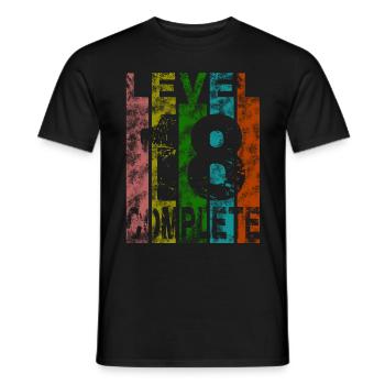 18. Geburtstag Junge Mädchen Level 18 Jahre 2005 - Männer T-Shirt - Schwarz - Vorne - AI Model Male 178 light (178cm)