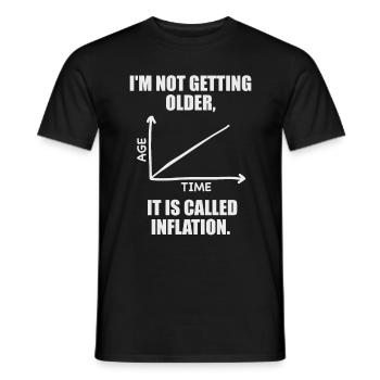 Inflation - Männer T-Shirt - Schwarz - Vorne - AI Model Male 178 light (178cm)