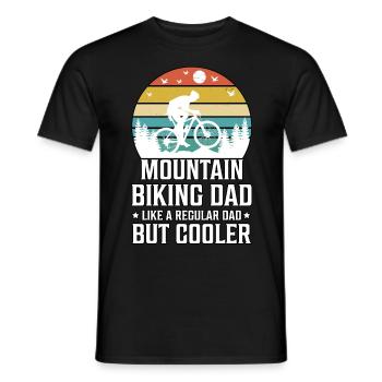 Mountain Biking Dad Like A Regular Dad But Cooler - Men's T-Shirt - black - Front - AI Model Male 178 light (178cm)