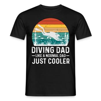 Tauchen Papa wie ein Tauchen Vatertag - Männer T-Shirt - Schwarz - Vorne - AI Model Male 178 light (178cm)