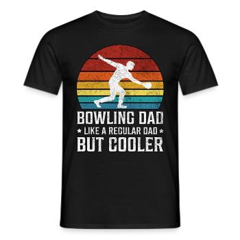 Bowling Dad Like A Regular Bowling Father's Day - Men's T-Shirt - black - Front - AI Model Male 178 light (178cm)