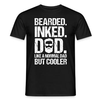 Bearded Inked Dad Like A Normal Dad Father's Day - Men's T-Shirt - black - Front - AI Model Male 178 light (178cm)