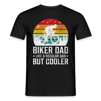 Mountain Biking Dad Like A Regular Dad But Cooler - Men's T-Shirt - black - Front - AI Model Male 178 light (178cm)