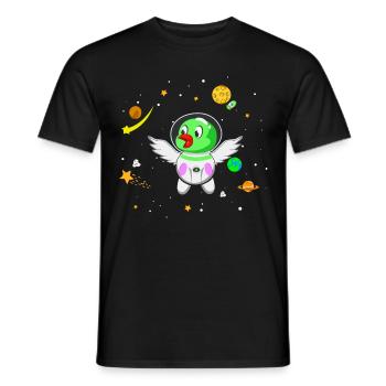Future astronaut Vogel - Men's T-Shirt - black - Front - AI Model Male 178 light (178cm)
