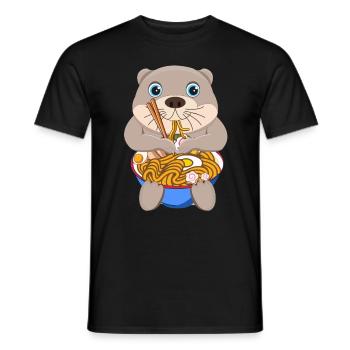 Nudelsuppe Otterliebhaber Tier Meeresbiologe - Männer T-Shirt - Schwarz - Vorne - AI Model Male 178 light (178cm)