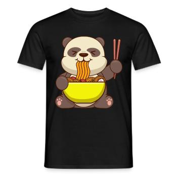 Panda Ramen Japanisches Essen - Männer T-Shirt - Schwarz - Vorne - AI Model Male 178 light (178cm)