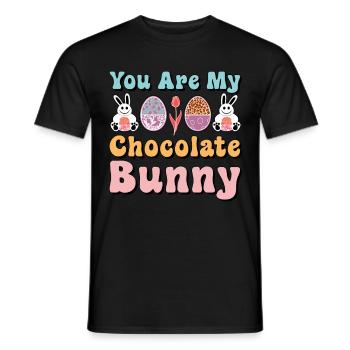 You Are My Chocolate Funny Cute Easter - Men's T-Shirt - black - Front - AI Model Male 178 light (178cm)