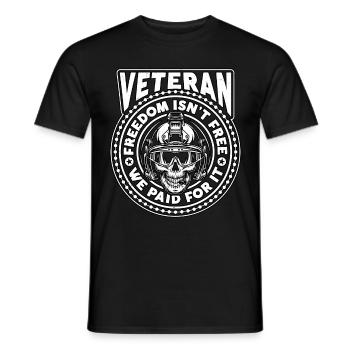 La liberté des anciens combattants n’est pas gratuite Nous, anciens combattants - T-shirt homme - noir - Devant - AI Model Male 178 light (178cm)