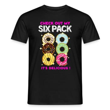 Schau dir mein Sixpack an! -Donuts - Männer T-Shirt - Schwarz - Vorne - AI Model Male 178 light (178cm)