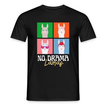 No Drama Lama - Men's T-Shirt - black - Front - AI Model Male 178 light (178cm)