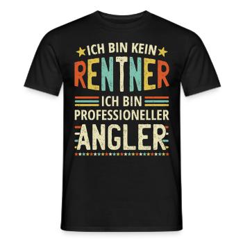 Opa Lustig Ich bin kein Rentner Angler Opa Angeln - Männer T-Shirt - Schwarz - Vorne - AI Model Male 178 light (178cm)