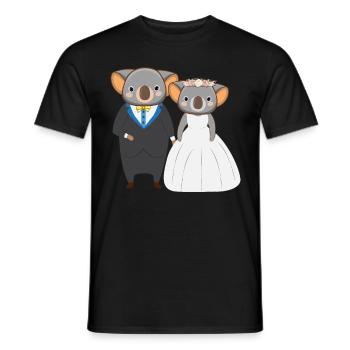 Fiancé Koala amant Koala Whisperer Animal - T-shirt homme - noir - Devant - AI Model Male 178 light (178cm)