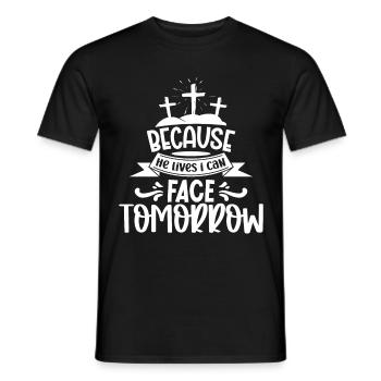 Easter - Celebrate the Resurrection of Jesus - Men's T-Shirt - black - Front - AI Model Male 178 light (178cm)