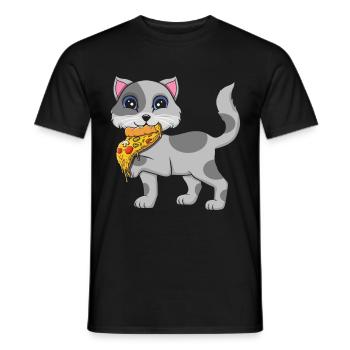 Italian cat lover cat whisperer - Men's T-Shirt - black - Front - AI Model Male 178 light (178cm)