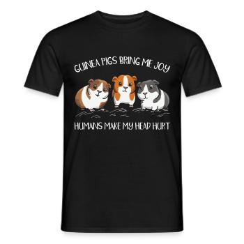 Lover Rodent Guinea Owner - Men's T-Shirt - black - Front - AI Model Male 178 light (178cm)