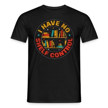 I Have No Shelf Control Book - Men's T-Shirt - black - Front - AI Model Male 178 light (178cm)