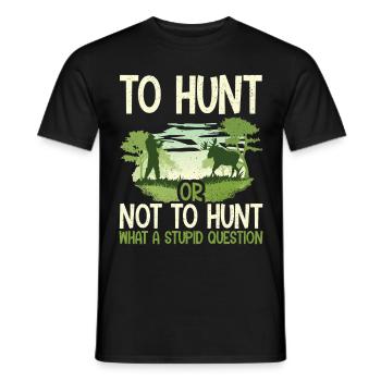 Drückjagd Jagdbekleidung Jäger Jagen Jagd - Männer T-Shirt - Schwarz - Vorne - AI Model Male 178 light (178cm)