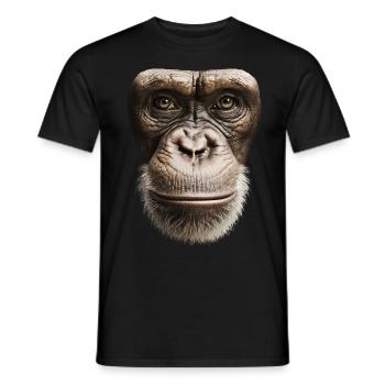 Funny Monkey T-Shirt - T-shirt homme - noir - Devant - AI Model Male 178 light (178cm)