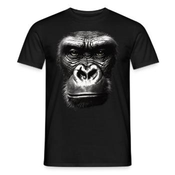 Funny Monkey T-Shirt - Men's T-Shirt - black - Front - AI Model Male 178 light (178cm)