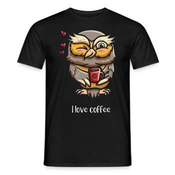 Noctambules Buveurs de caféine - T-shirt homme - noir - Devant - AI Model Male 178 light (178cm)