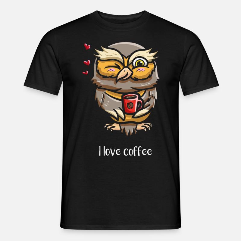 Nachtschwärmer Koffeintrinker - Männer T-Shirt - Schwarz