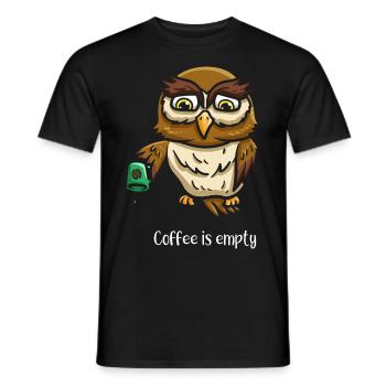 empty coffee ornithology - Men's T-Shirt - black - Front - AI Model Male 178 light (178cm)