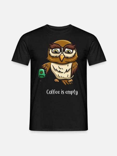 empty coffee ornithology - Men's T-Shirt - black