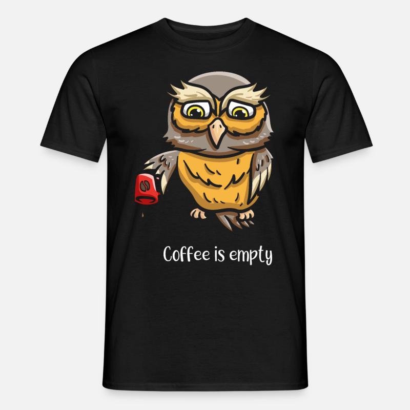 caffeinated coffee bird - Men's T-Shirt - black