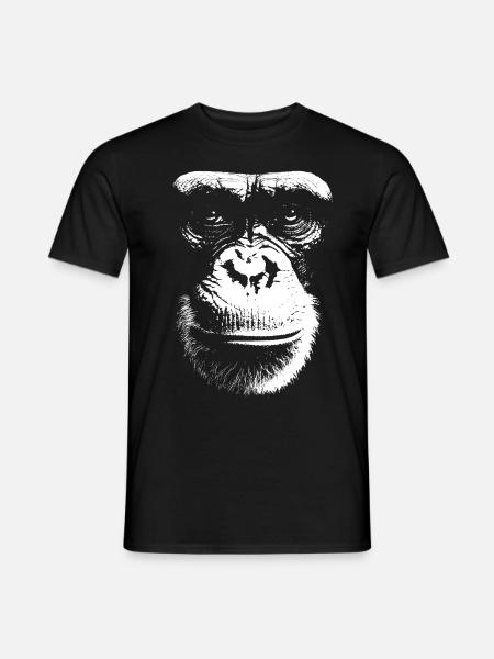 Funny Monkey T-Shirt - Men's T-Shirt - black
