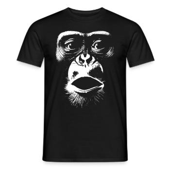 Funny Monkey T-Shirt - Men's T-Shirt - black - Front - AI Model Male 178 light (178cm)